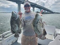 Two large fish caught in Florida fishing tour