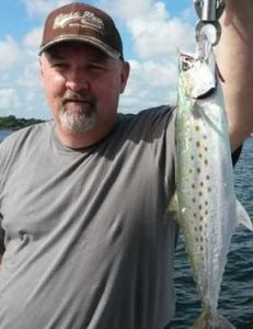 A Spanish mackerel, a 17-inch fish, caught in FL