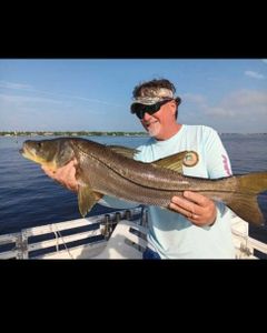 Angler catches a 29-inch snook fish at Jensen Beach