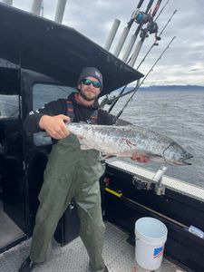 A lone angler fishing in Oregon