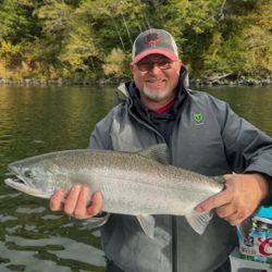Coho salmon caught while fishing in Roseburg
