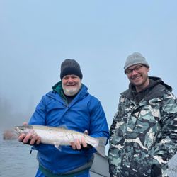 Two people fishing in Oregon