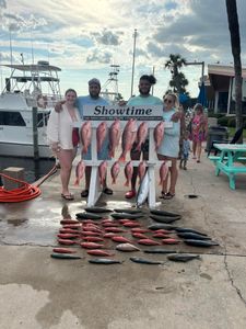 Group of six people fishing at Panama City Beach