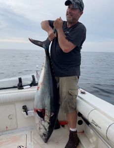 A large African Pompano fish caught while fishing