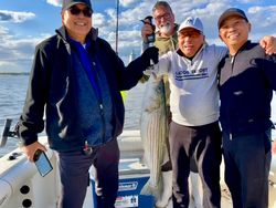 Great Striper fishing after a rainy morning! 