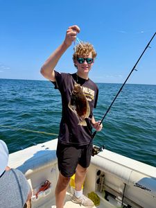 Fisherman with 1 catch on Port Monmouth Road