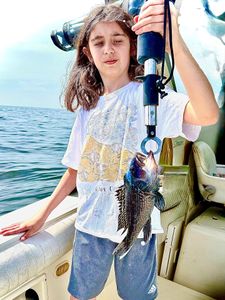 Fishing for a sea bass in NJ