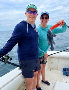 Two people fishing in New Jersey