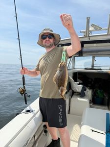 Lone angler fishing in New Jersey