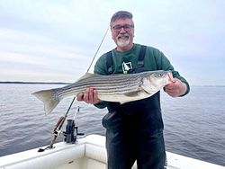 Striped bass caught while fishing in NJ