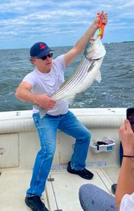 Striped bass caught on Port Monmouth Road