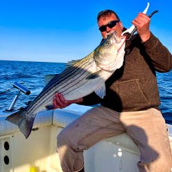 Striped bass caught while fishing in NJ