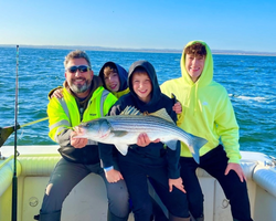 Striped bass caught fishing from boat in Port Monmouth Road NJ waters