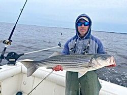Striped bass fishing on Port Monmouth Road