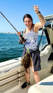 Summer flounder caught on fishing trip at Port Monmouth Road
