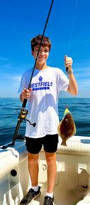 A summer flounder caught on a fishing trip at Port Monmouth Road