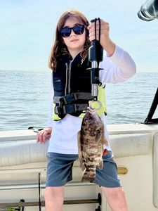 Tautog fish caught on a fishing trip at Port Monmouth Road