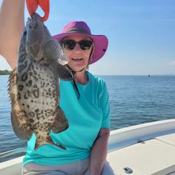 A gag grouper caught while fishing in Tampa