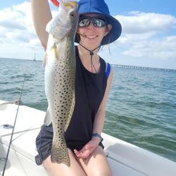 Spotted weakfish caught fishing in FL