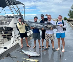 Three Atlantic Sailfish, a big catch in Puerto Plata