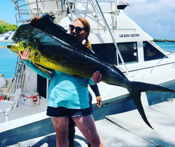Angler with a 43-inch fish in Puerto Plata