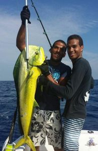 Two people fishing in Puerto Plata