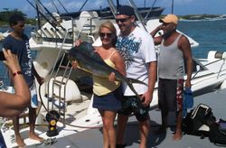 Four people fishing in Puerto Plata