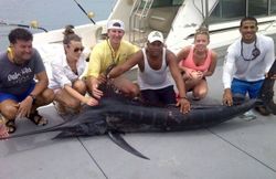 A group of 6 people fishing for swordfish in Puerto Plata