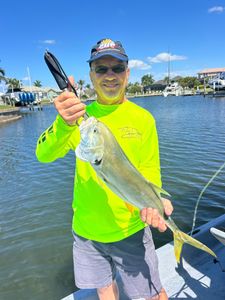 Crevalle Jack catch held on fishing boat in Punta Gorda FL
