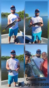 Fishing grand slam with snook, tarpon, redfish, and speckled trout caught in Punta Gorda FL