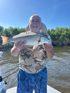 Redfish catch displayed on fishing boat in Punta Gorda FL waters