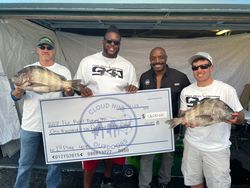 Two sheepshead fish caught during a fishing trip in Punta Gorda