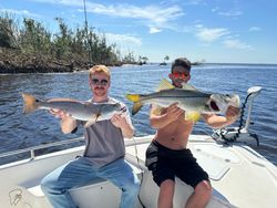 Two big snook and redfish caught on a fishing trip in FL