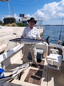Proud moment with a sleek Wahoo catch!