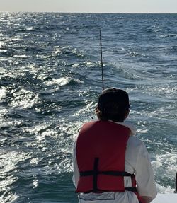 Fishing scene with stunning sunset view at Hatteras