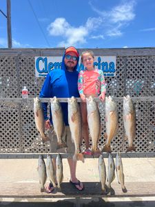 Nine redfish and spotted weakfish caught in Corpus Christi