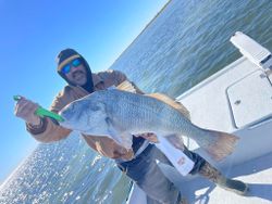 A lone redfish caught while fishing in TX