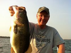 Photograph of a largemouth bass caught while fishing in TX