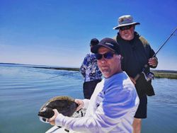Couple enjoying fishing trip in South Carolina