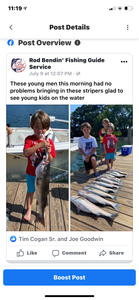 Striped bass caught by 4 people fishing in SC
