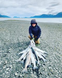 A single angler fishing in Alaska