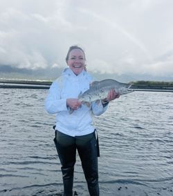 Lone angler fishing in Alaska
