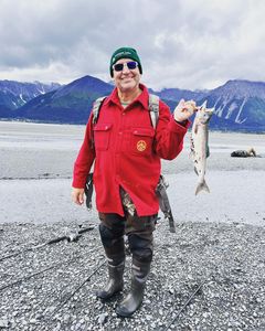 Anglers enjoy fishing on the Alaskan coast