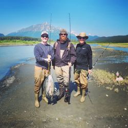 Two anglers fishing in Alaska