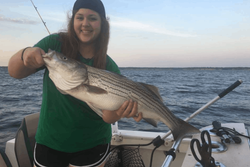 Striped bass caught in Pottsboro