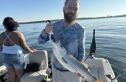 Striped Bass caught in Pottsboro during fishing trip