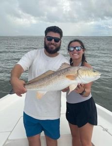 Two people fishing at Mount Pleasant