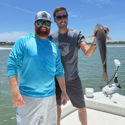 Two people fishing at Mount Pleasant