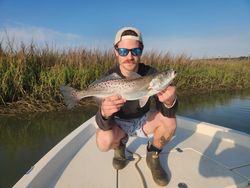 A spotted weakfish caught in the waters of Mount Pleasant