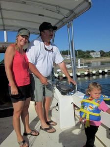 Three people enjoying a great fishing and hunting trip in NH
